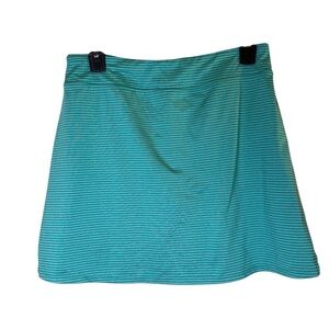 Lola Teal Striped Athletic Mini Skort Sz M